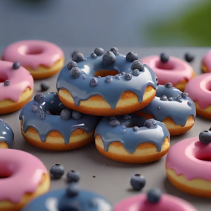 Blueberry Cake Donuts