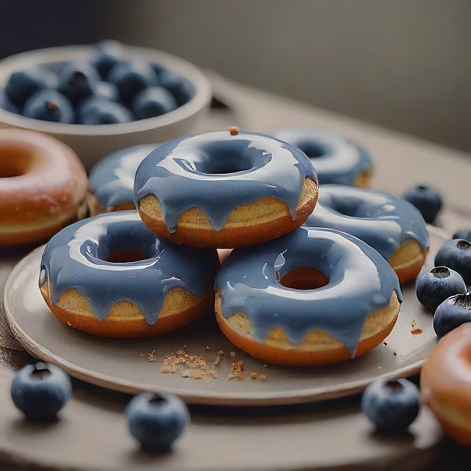 Blueberry Cake Donuts
