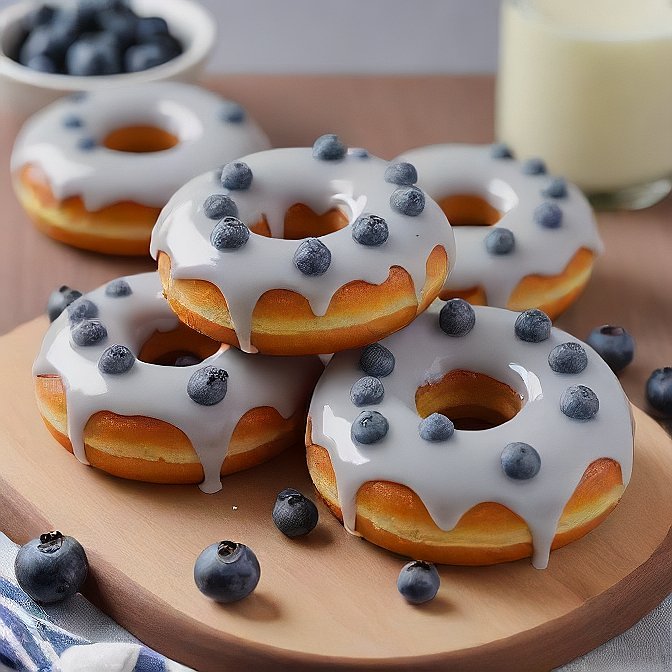 Blueberry Cake Donuts